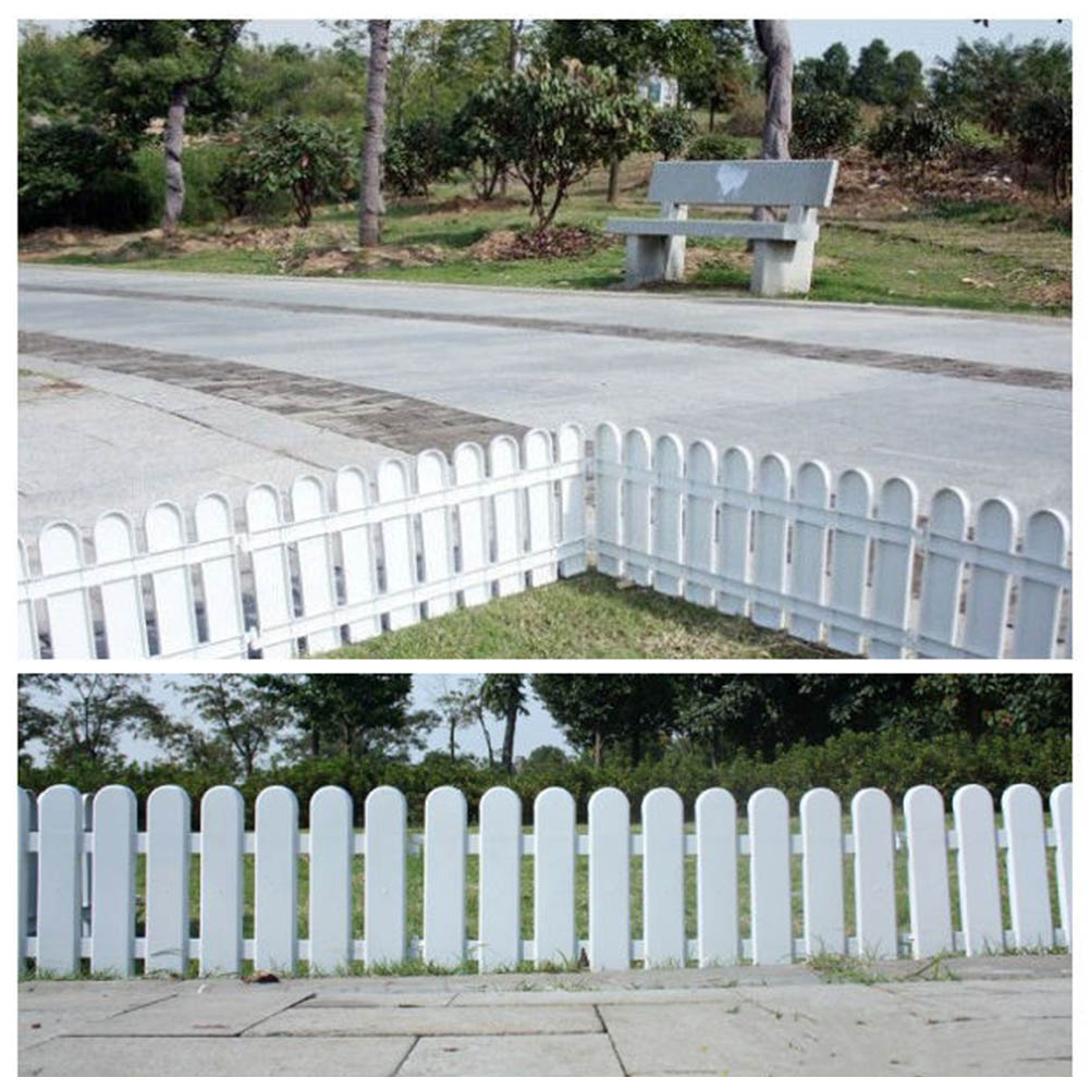 1pc White Pvc Plastic Fence European Style Garden Fence Suitable For Driveway Gates Christmas Tree Outdoor Garden Building Decor
