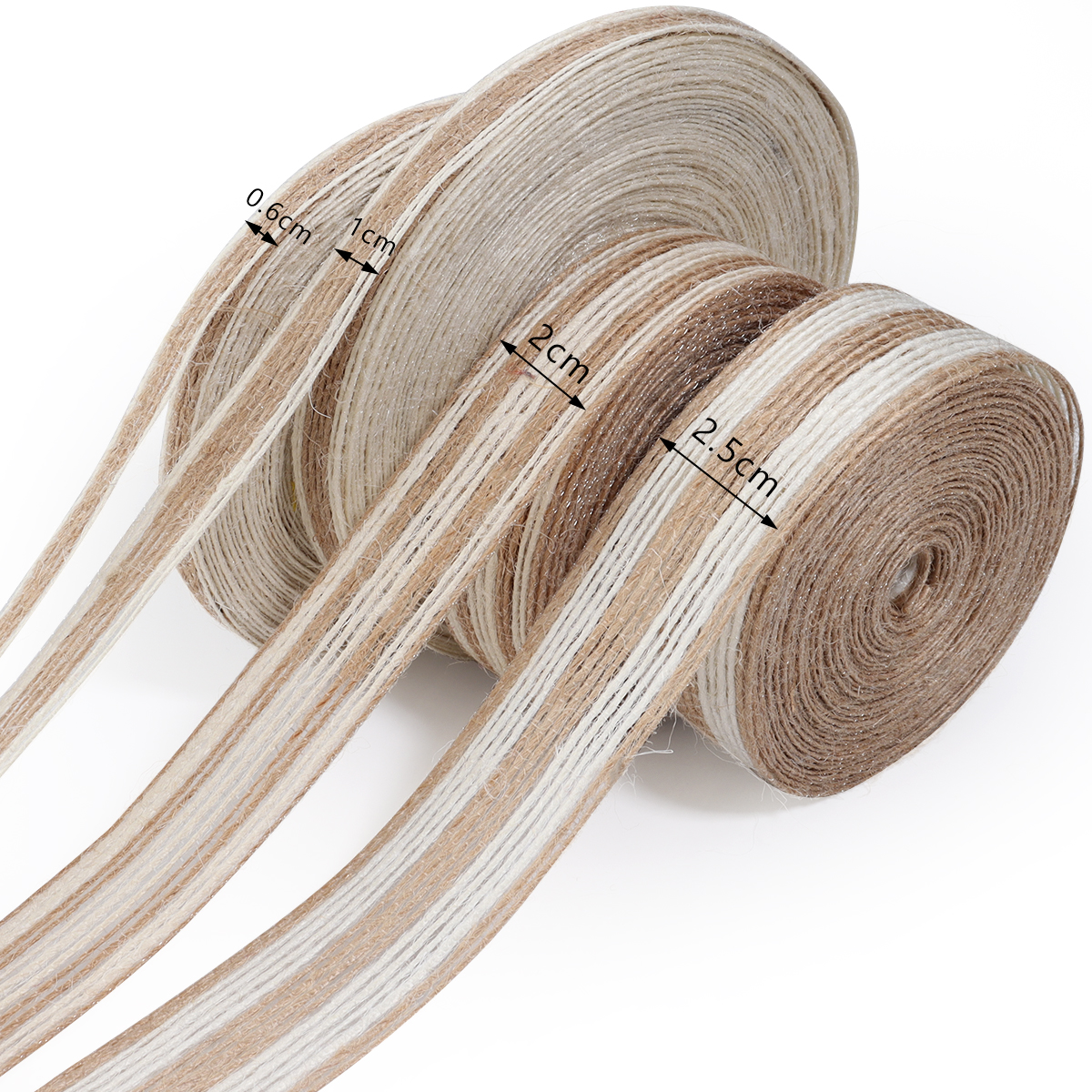 1-10 meter hør jute stof bånd makrame håndværk hør webbing til bryllupsdekoration æske buket sløjfe emballage ting