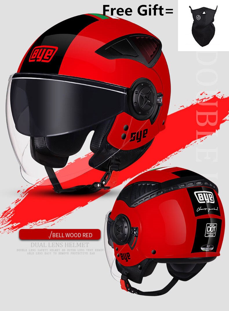 Verkoop Moto Rcycle Dubbele Lens Helm Open Moto Helmen Ece Goedgekeurd Casco Moto Racing Moto Cross Zonneklep Helm