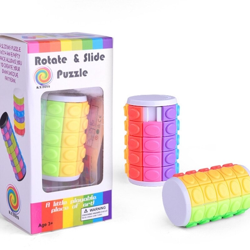 Farverigt magisk tårn terning børnelegetøj 5 dimensionelt glidende 3d puslespil pædagogisk legetøj til børn sjovt voksen