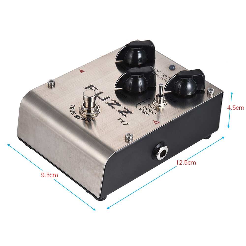 Pedal de guitarra con efecto Fuzz BIYANG FZ-7, serie Tonefacier, 3 modos, Pedal de guitarra Fuzz, carcasa totalmente de Metal