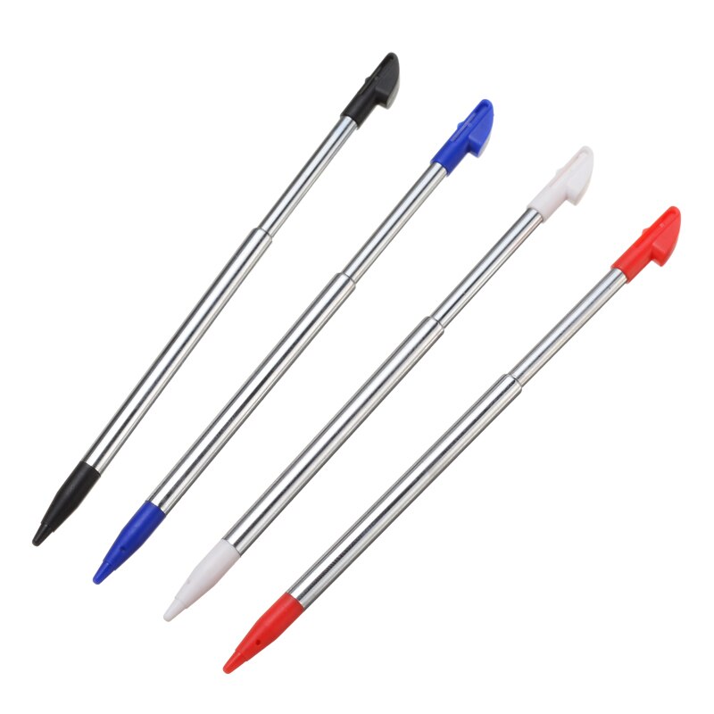 4pcs Variopinta di Tocco Dello Stilo Dello Schermo Penna di Plastica E In Acciaio Inox A Scomparsa Penne Per 3DS LL 4 Colori
