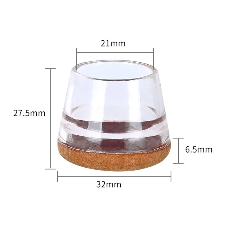 40/1PCS Stoelpoot Vloerbeschermer Siliconen Meubels Voetdoppen Slijtvaste Ruisonderdrukking Beschermen Vloeren Nivellering Home Decor: Grijsachtig Bruin / 16 Stks