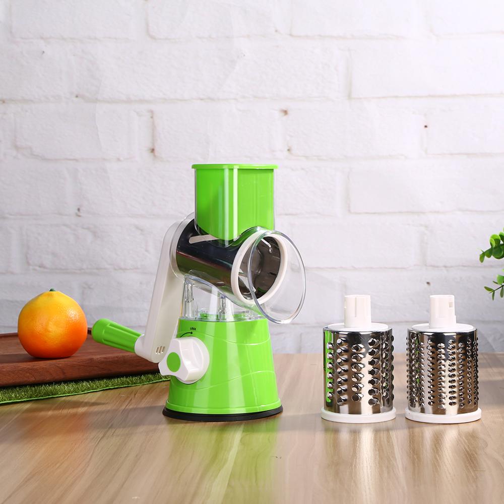 Stainless Steel Multi-functional Slicer Vegetables Fruit Rotating Cutter Manual Potato Shred Grater Kitchen Shredder Tools
