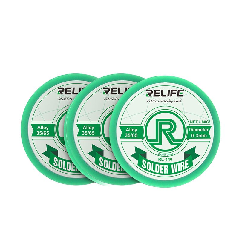 Solder Wire RELIFE RL-440 0.3 / 0.4 / 0.5 / 0.6mm 40G Medium Temperature Activity, Low Melting Point, Easy Soldering Tin