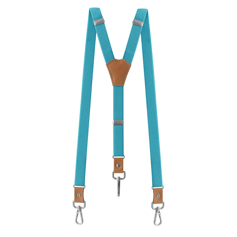 Vintage Men's Suspenders 3 Hooks Suspenders Man Pants Casual Mens Trouser PU Leather Suspenders Adjustable Braces: Red