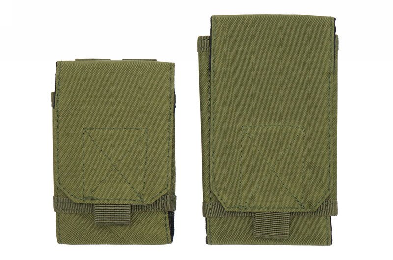 Universal Camouflage Canvas Mobile Phone Bag for Samsung Galaxy S3 S4 S5 S6 S7 edge Waist Bag Belt Clip Cover Case Phone pouch: 5.0inch / Green