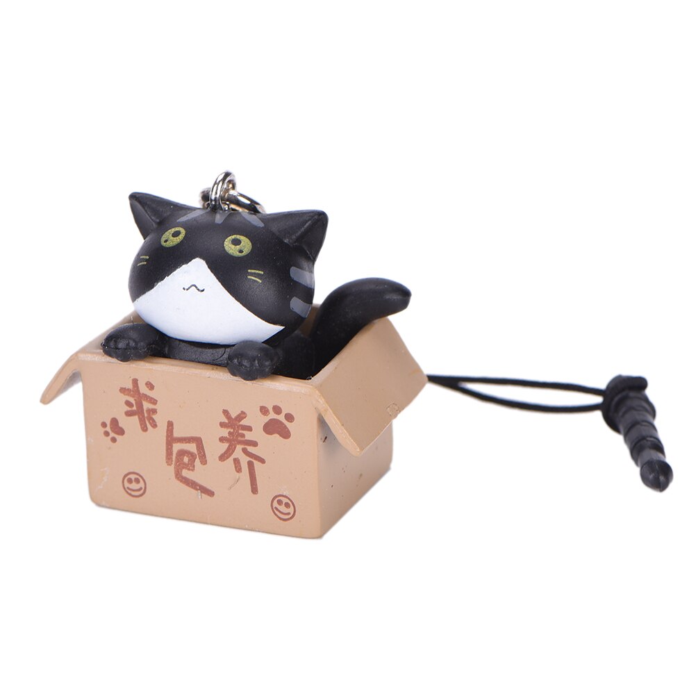Enchufe antipolvo para teléfono móvil 1 Uds buscando estilo de gato nutritivo de gato de dibujos animados de 3,5mm