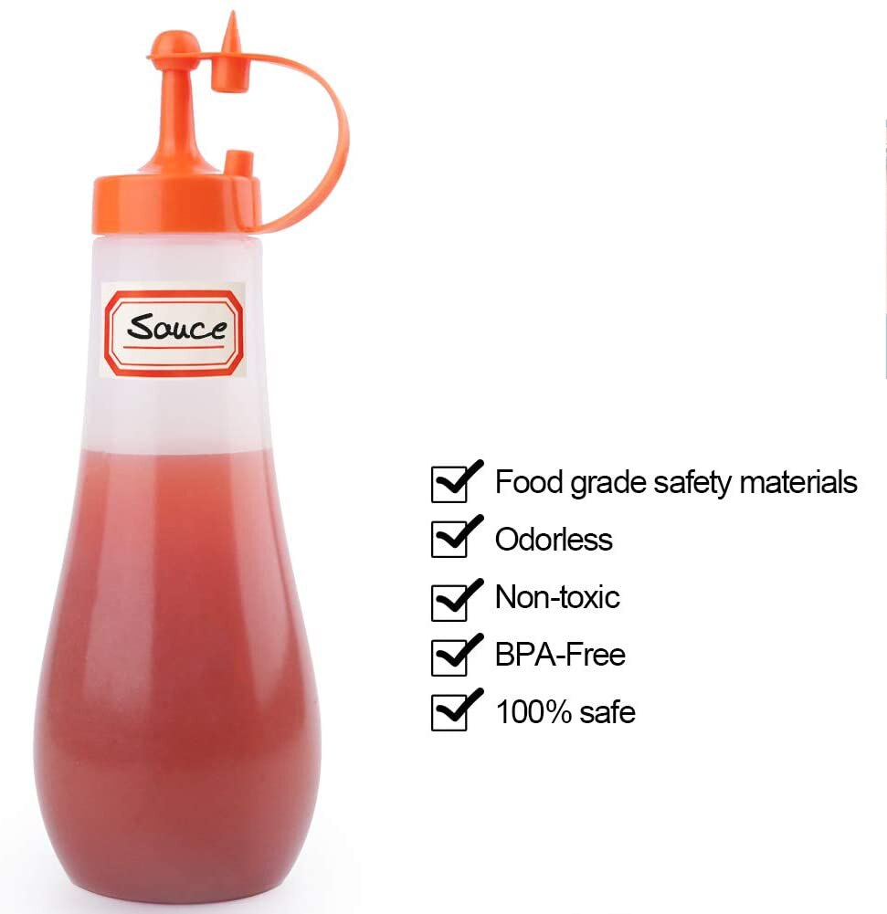 Würze Squeeze Flasche Sauce Squeeze Squirt Flasche für Küche Sirup Salat Dressing Öl Ketchup Container Food Dispenser
