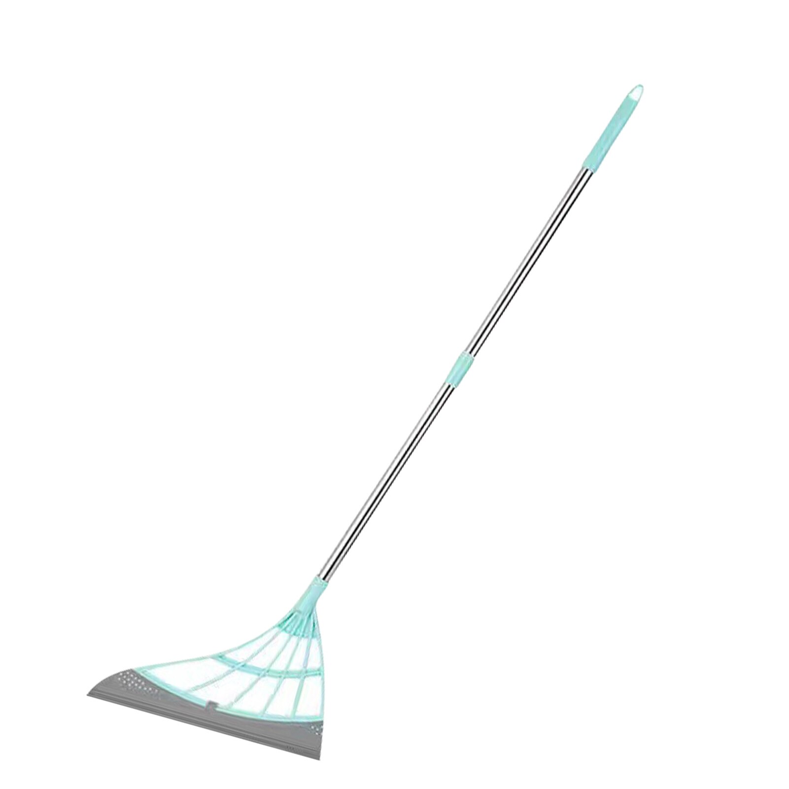 Multifunctional Window Broom Floor Squeegee Long Handle Home Pet Hair Water Cleaning Tool Dust Wiper Sweeper Hand Push: Green  Joint