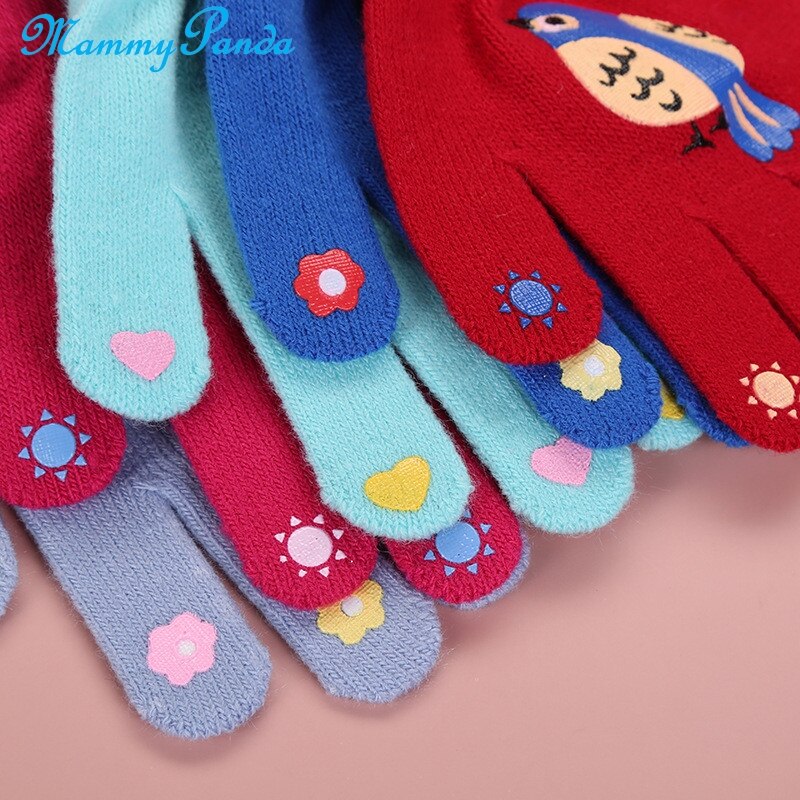 Kids Handschoenen Eenhoorn Winter Warm Baby Handschoenen Wanten Kerst School Knit Full Vinger Kinderen Handschoenen Cartoon Voor Meisjes 2-5Y