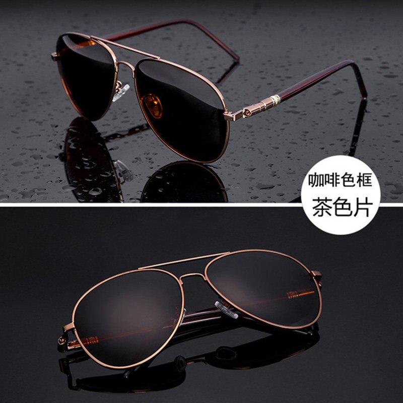 Aviation Metail Frame Oversized Spring Leg Alloy Men Sunglasses Polarized Brand Pilot Male Sun Glasses Driving