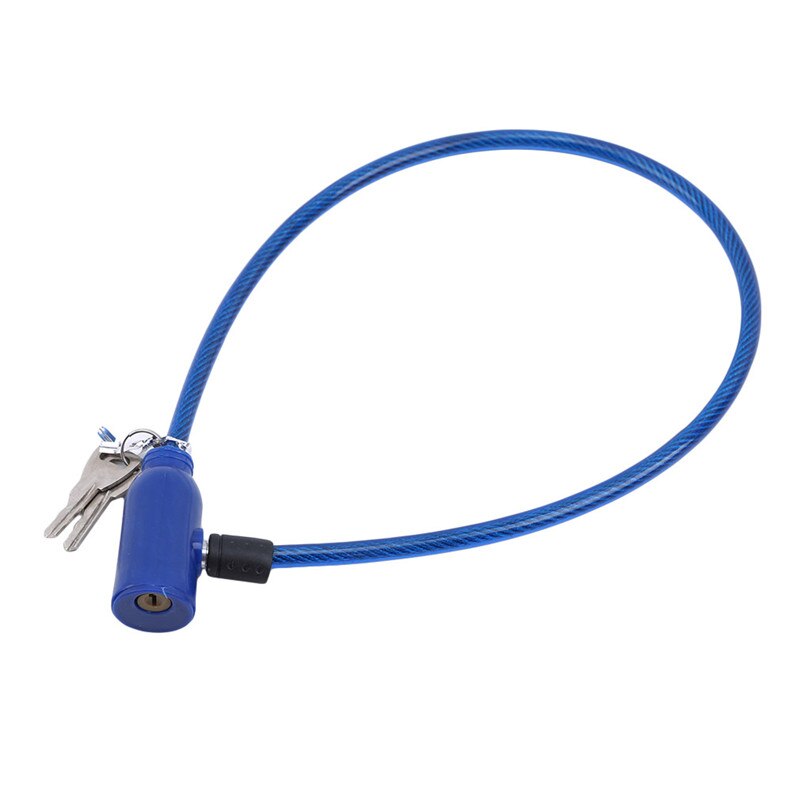 Multifunctional Bicycle Lock Exquisite Steel Cable Lock Outdoor Supplies anti-theft Lock Mountain Bike Wire Lock: blue