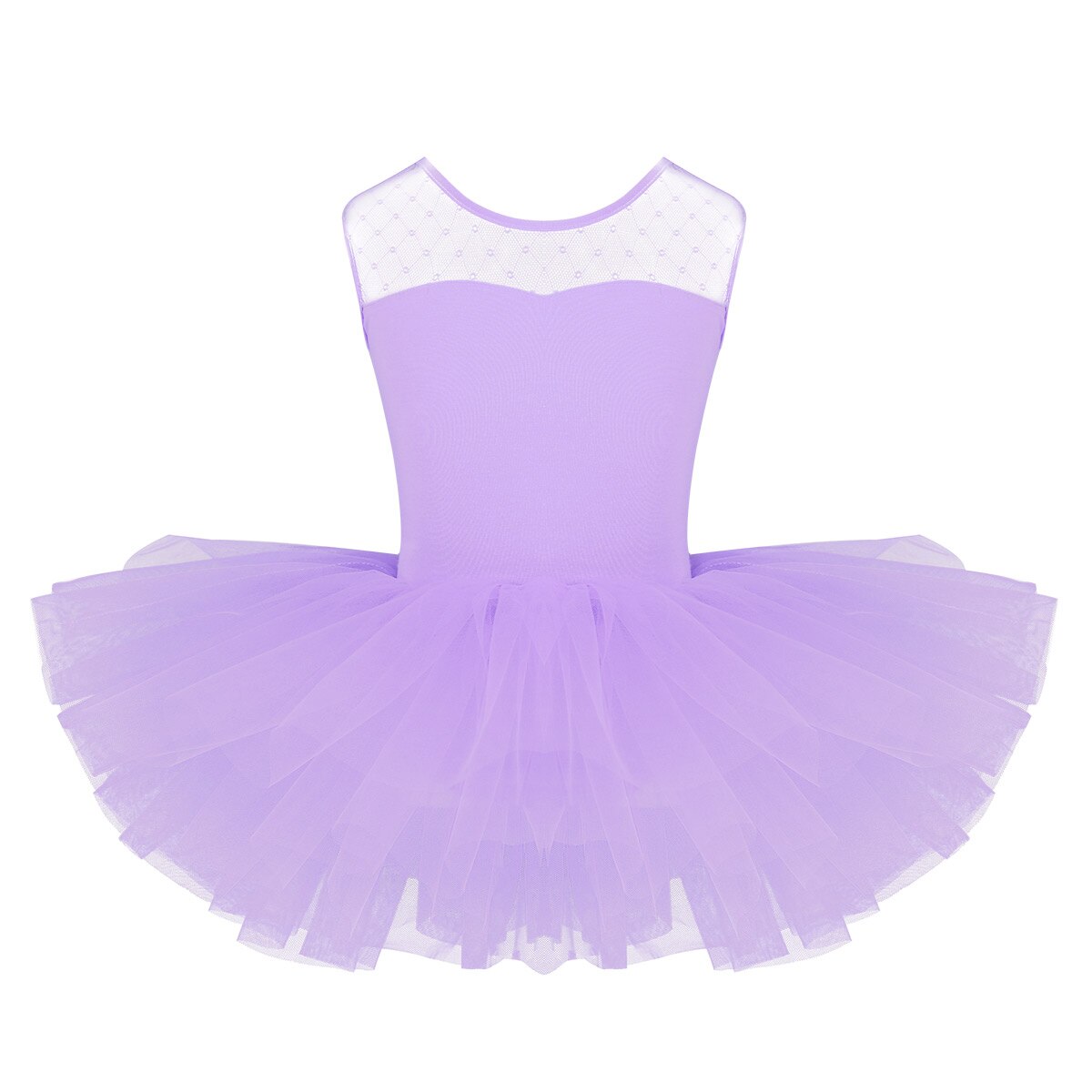 IIXPIN – robe de Ballet en maille extensible pour filles, tenue Tutu en forme de U au dos pour danse de Ballet, gymnastique, Leotard: Light Purple / 6