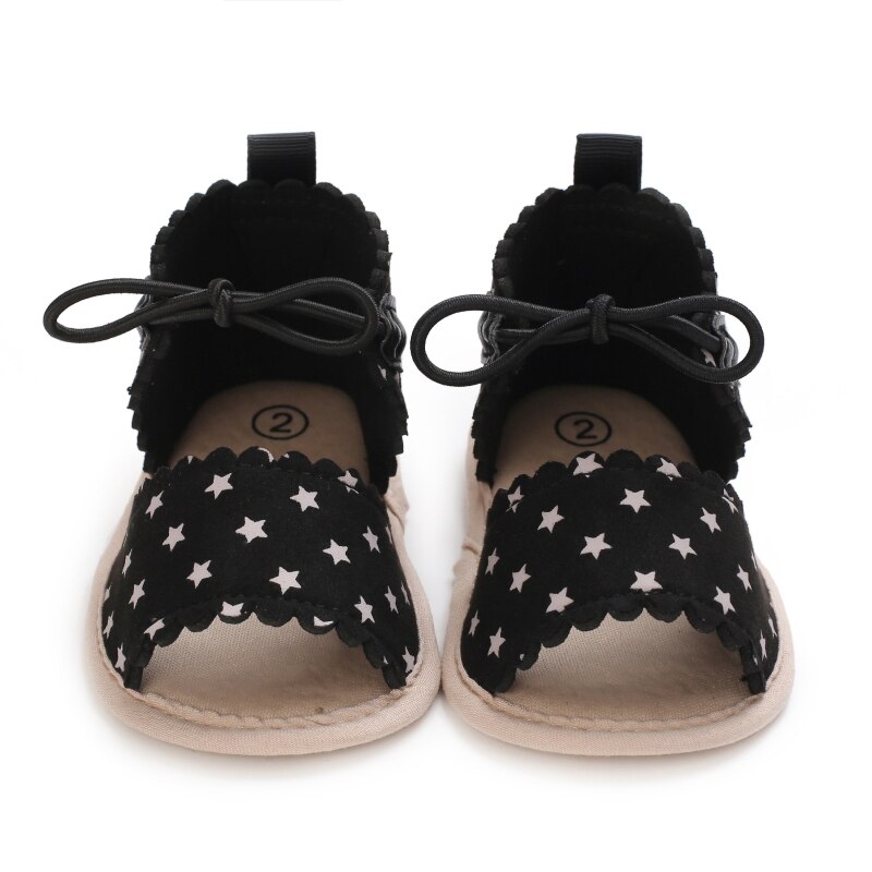 Sommer Baby Mädchen Bogen Polka Punkt Sandalen Partei Prinzessin Sandalen Rutsch Ersten Wanderer 0-18M: B / S