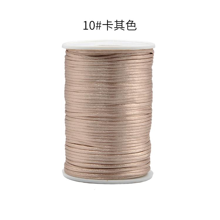 100m/roll DIY Wax Line Round Teabag Waxed Cotton Hand Made 2mm Necklace Rope Knitting Cord 1 Roll String Beading Thread: 15