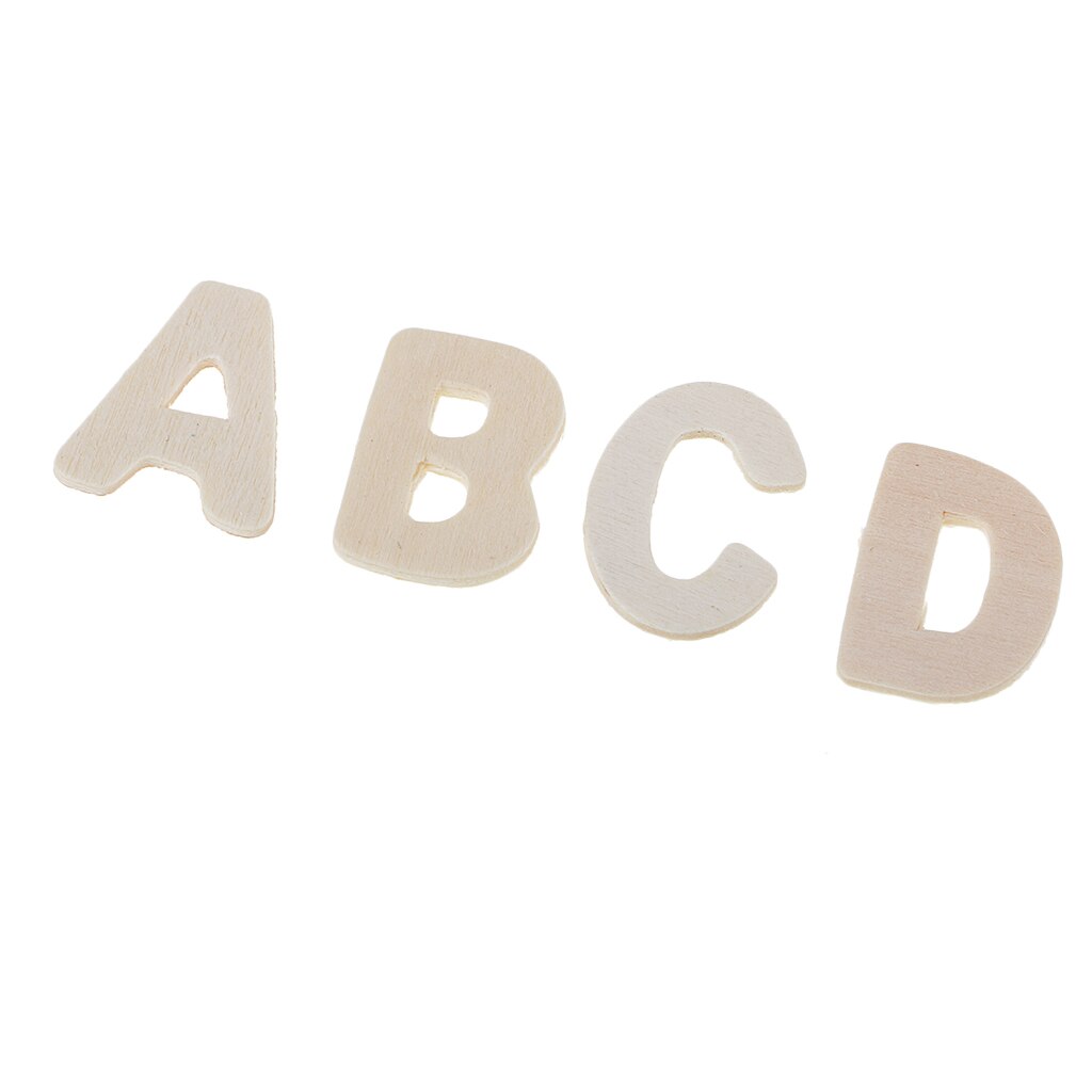 Letras y números de madera Natural para decoración del hogar, letras y números para manualidades DIY, de nombre para de cumpleaños y boda, 130 Uds.