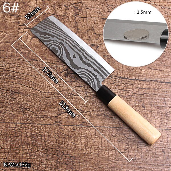 RSCHEF Japanese stainless steel sharp knives knives kitchen knives advertising: 6