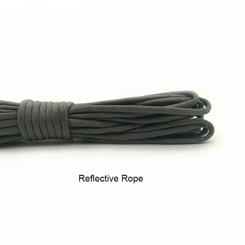 Reflekterande paracord 550lb 7 tråd 100ft 100 fot /31 meter överlevnad 7 tråd fallskärm paracord 550 fallskärm fallskärm: Grå / 20m
