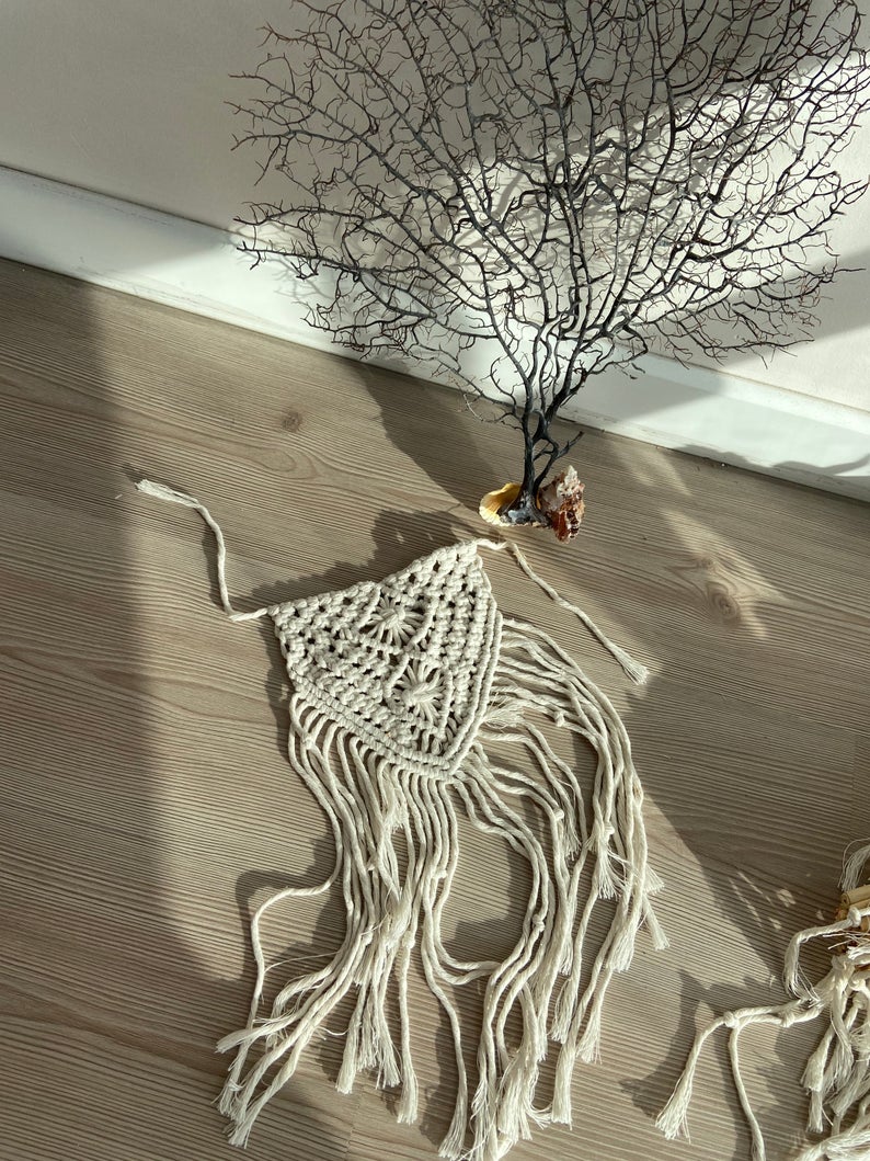 Enveloppe de Bouquet de mariage en macramé | Accessoire de mariée | Enveloppe de fleur de mariage | Enveloppe en macramé