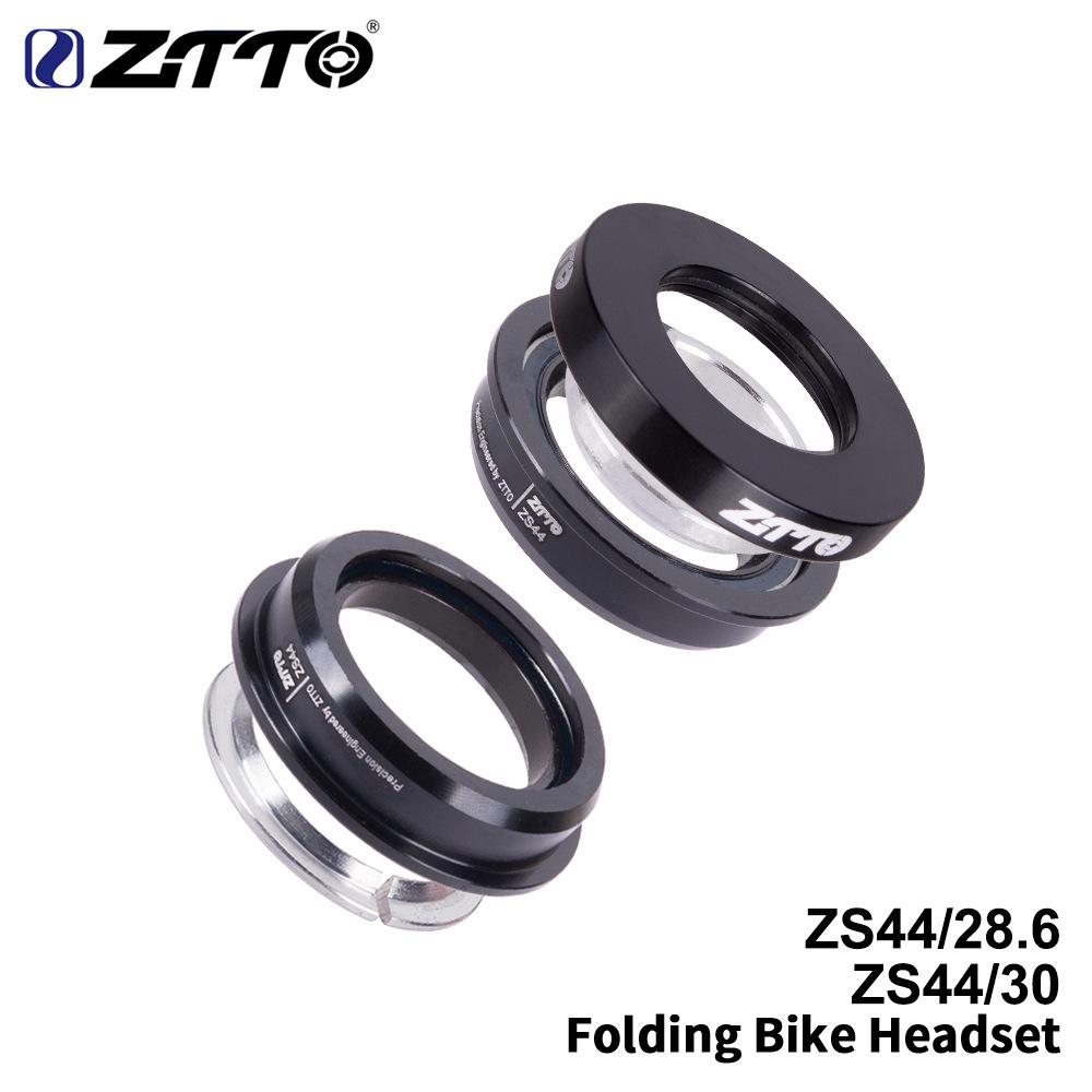 44mm Folding Bike Headset Steering Straight Tube Fork CNC Mountain Bike Semi-integrated Aluminum Alloy Bicycle Bearing Headsets: Default Title