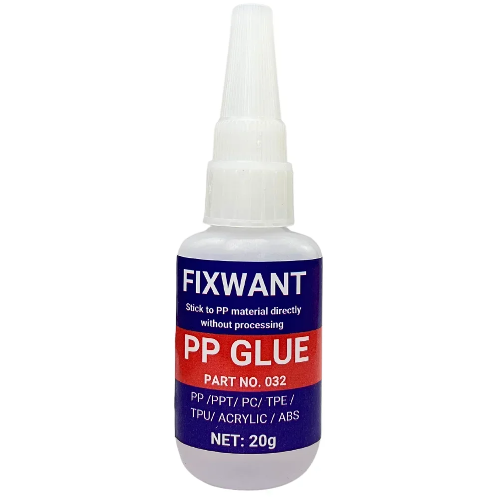 Instant PP Polypropylene Glue Multi-purpose Super Strong PPT/ PC/ TPE/ TPU/ ACRYLIC/ ABS Electronic Components Adhesive 20g: Default Title