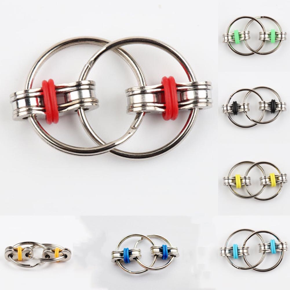 1 Uds. Cadena de juguete para niños Fidget toy Hands Spinner llavero juguetes para aliviar el estrés TDAH superior