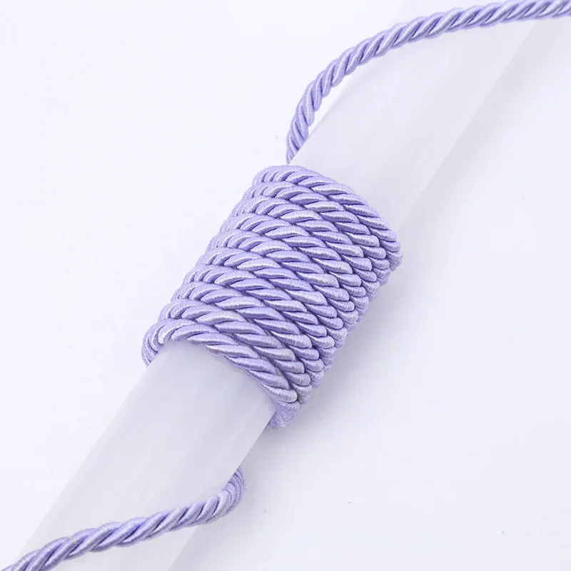 Corde en soie tressée à 3 plis de 5/10M, corde torsadée de 5mm, cordon torsadé en Polyester, garniture tressée, corde torsadée pour décoration artisanale de bricolage: 4mm / Laser lumineux
