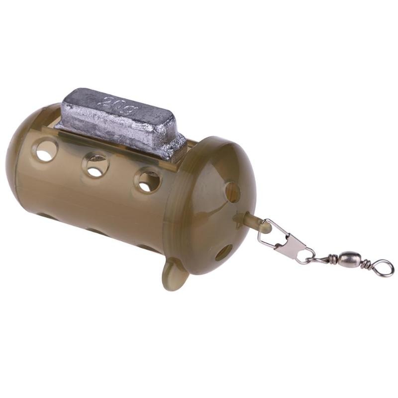 20/30/40/50/60g alimentador de carpas para Pesca de cebo jaula atraer pozo dispositivo/plomo de Pesca de alimentación a través de la jaula de la Caja