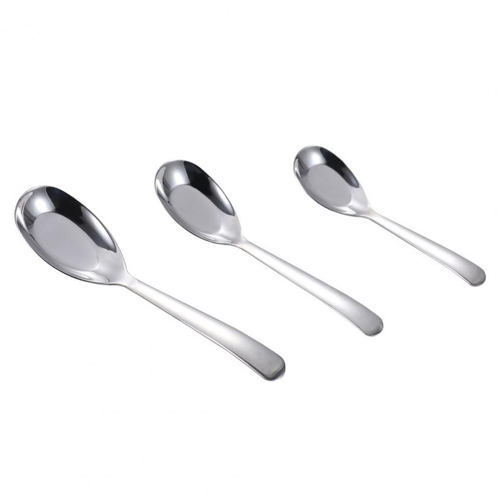 Soup Spoon Eco-friendly Rust-proof Stainless Steel Thickened Ice Cream Spoon Accessories for Home Stainless steel cutlery spoon
