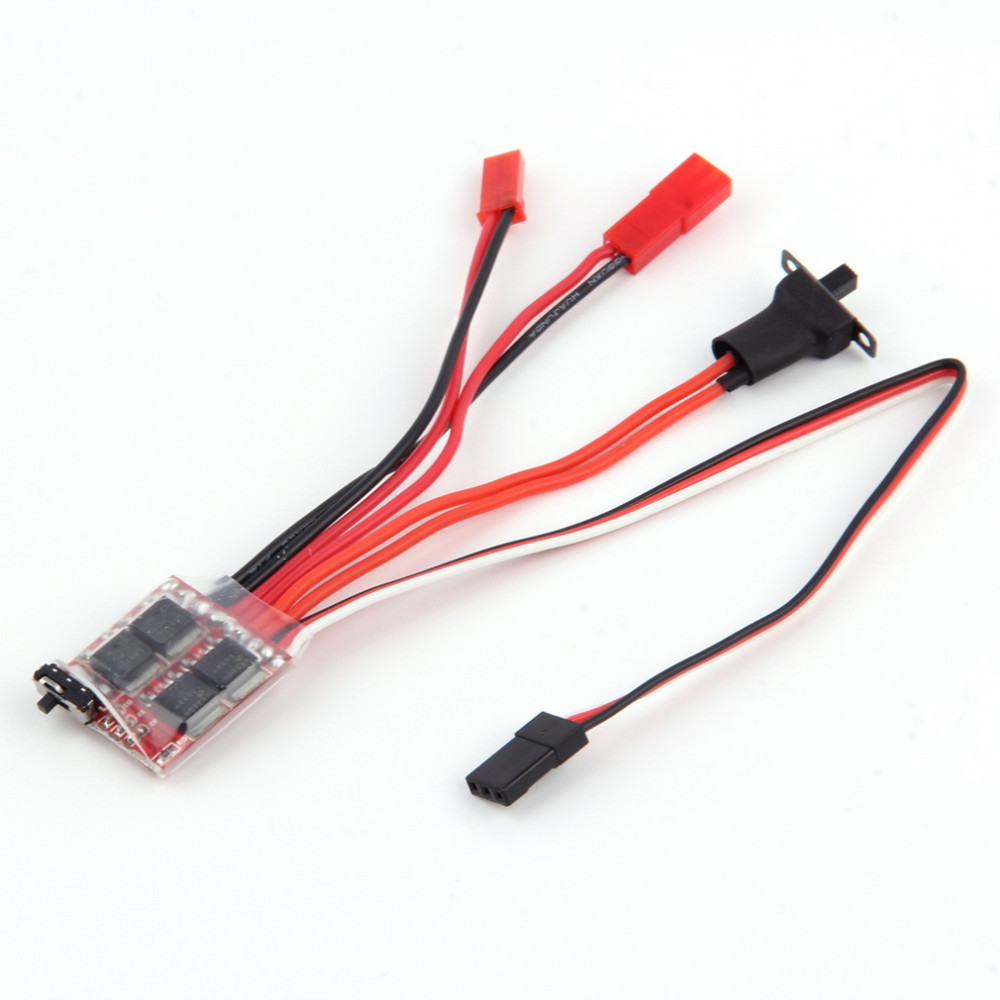 Mini 20A ESC Motor Speed RC ESC 2KHz Forward Reverse Brush Brake RC 2S for Controller Boat Car Prototank Top Regulator