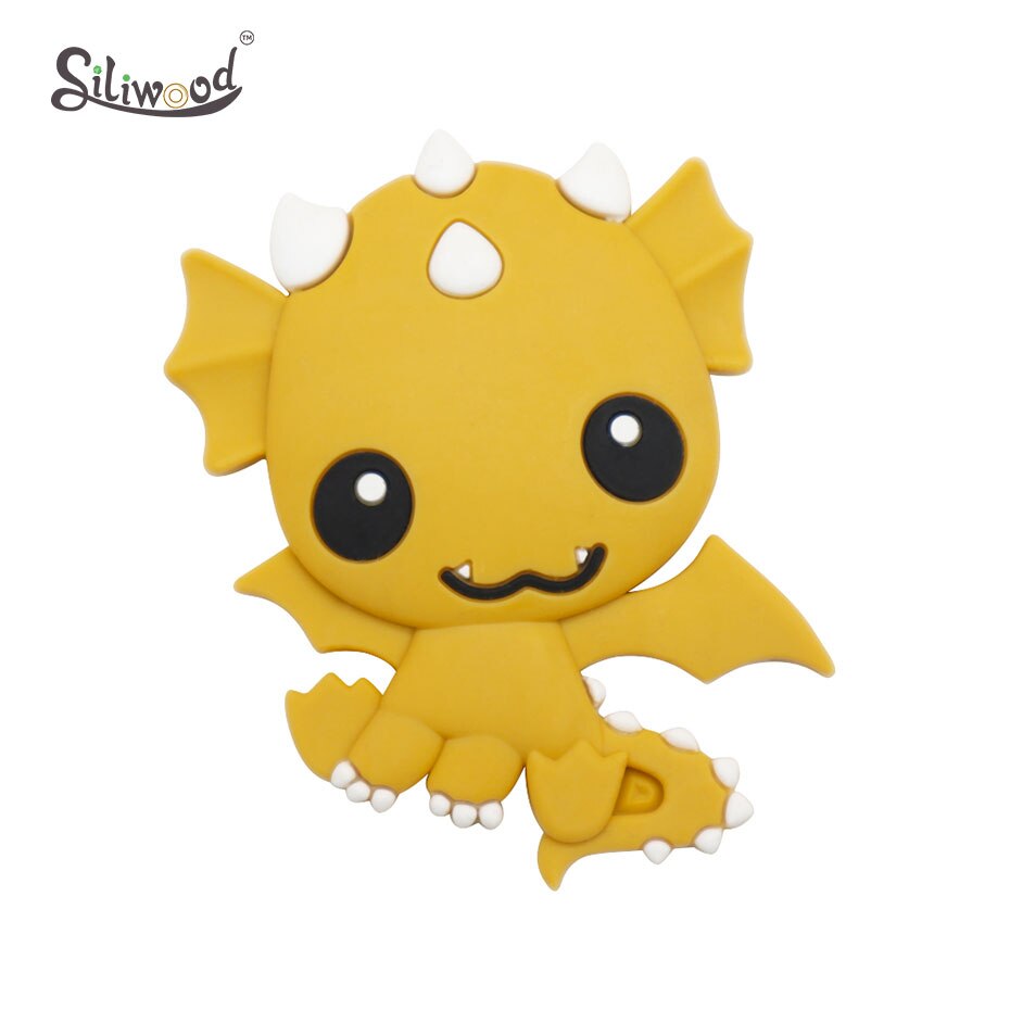 1PC BPA Free Silicone Teethers Easter Egg Baby Teething Necklace Toy Food Grade Silicone Cartoon Nursing Tiny Rod Baby Teether: TR033-25 Mango