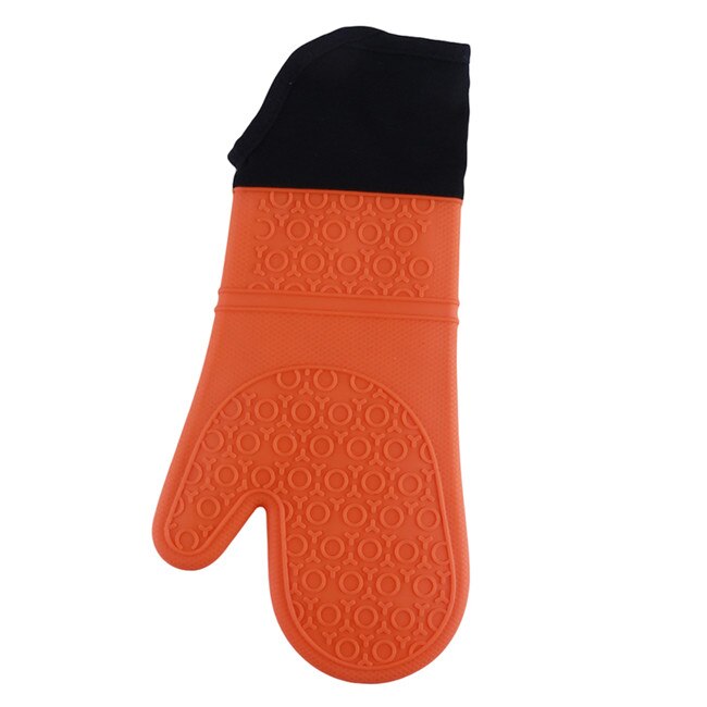 Gants résistants à la chaleur en Silicone pour Barbecue, mitaines de cuisine pour micro-ondes, four, Gants résistants à la chaleur pour la maison: Orange