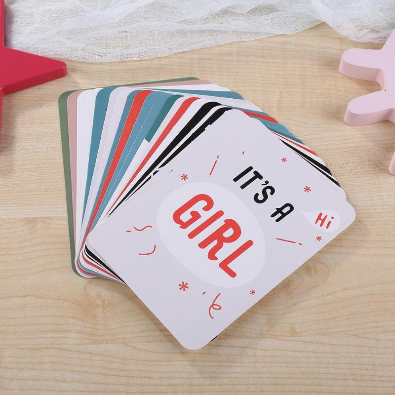 Month Sticker Baby Photography Milestone Memorial Monthly Newborn Kids Commemorative Card Number Photo Props Accessories