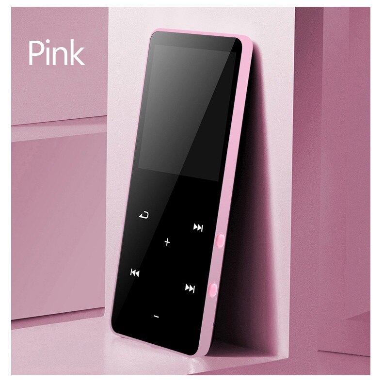 Reproductor de MP3 sin pérdidas con Bluetooth 5,0, pantalla táctil OLED, efecto de sonido 6D, repetición, Radio FM, E-Book, grabadora de música MP4: Pink / 8 GB