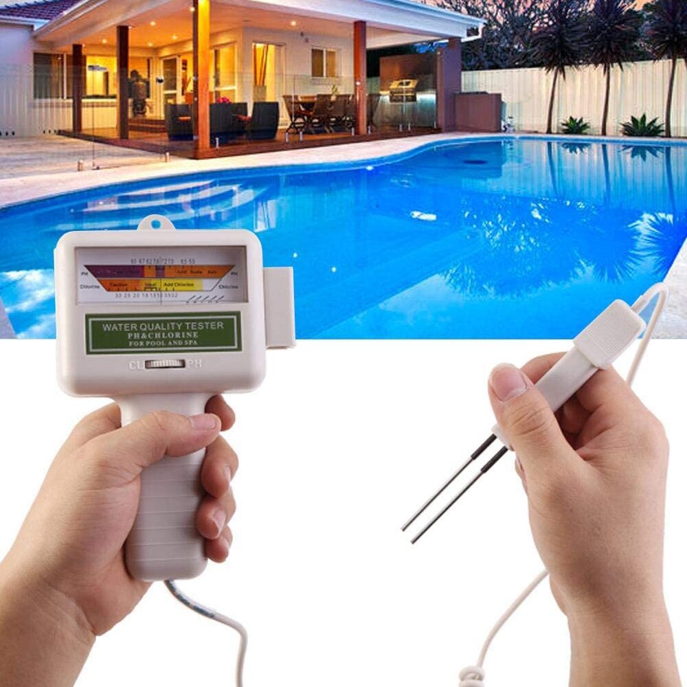 2 in 1 Chlorine And PH Meter Swimming Pool Tester CL2 Level Meter Test Spa Water Meter Monitoring Detector Analyzer