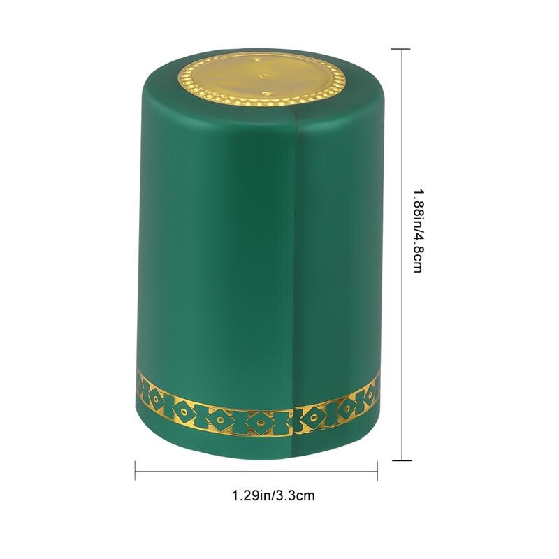 Tapón termorretráctil para botella de vino, tapón retráctil para botella de vino tinto de 33mm, accesorios de , 100 Uds.