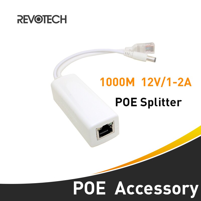 10/100/1000M PoE Splitter with IEEE 802.3af Standard &amp; 12V 1-2A Output Power over Ethernet for IP Camera