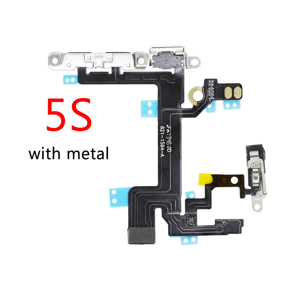 1pcs Power Flex Cable For iPhone 5G 5S SE Volume &amp;power switch on/off button flex ribbon replacement parts