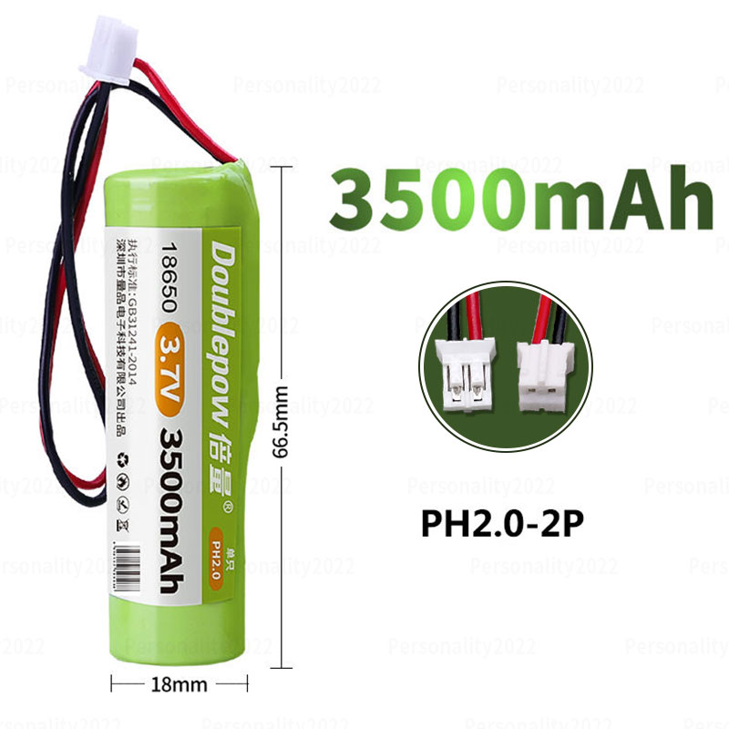 18650 Akumulator 2200mAh 2500mAh 3000mAh 3500mAh Akumulatory 3.7V Li-Ion Cell PH2 2P do awaryjnego oświetlenia maszyny śpiewającej: Czerwony
