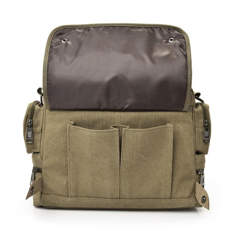 Lederen Aktetassen Mannen Laptop Aktetas Mannen Canvas Messenger Schoudertas Crossbody Sling Aktetas Tassen Satchel O0605 #30