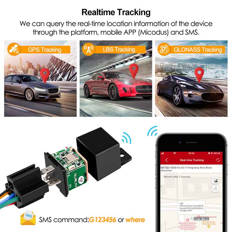 Gps Auto Tracker Gps Moto Relais Verborgen Realtime Tracking Auto Shock Tow Signaal Acc Gps Detectie 720 Upgrade Gratis app