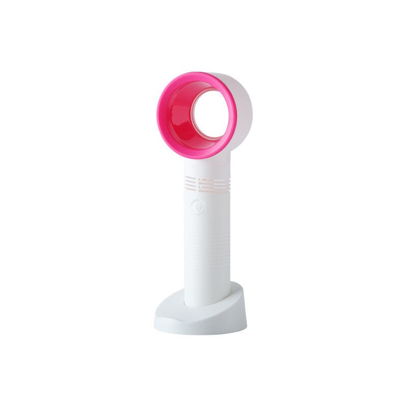 Mini Bladeless Fan Portable Hand held Cute Cat USB Rechargeable Cooling Fans 2000mAh Mute for Home Outdoor Ventilador Cooler: White