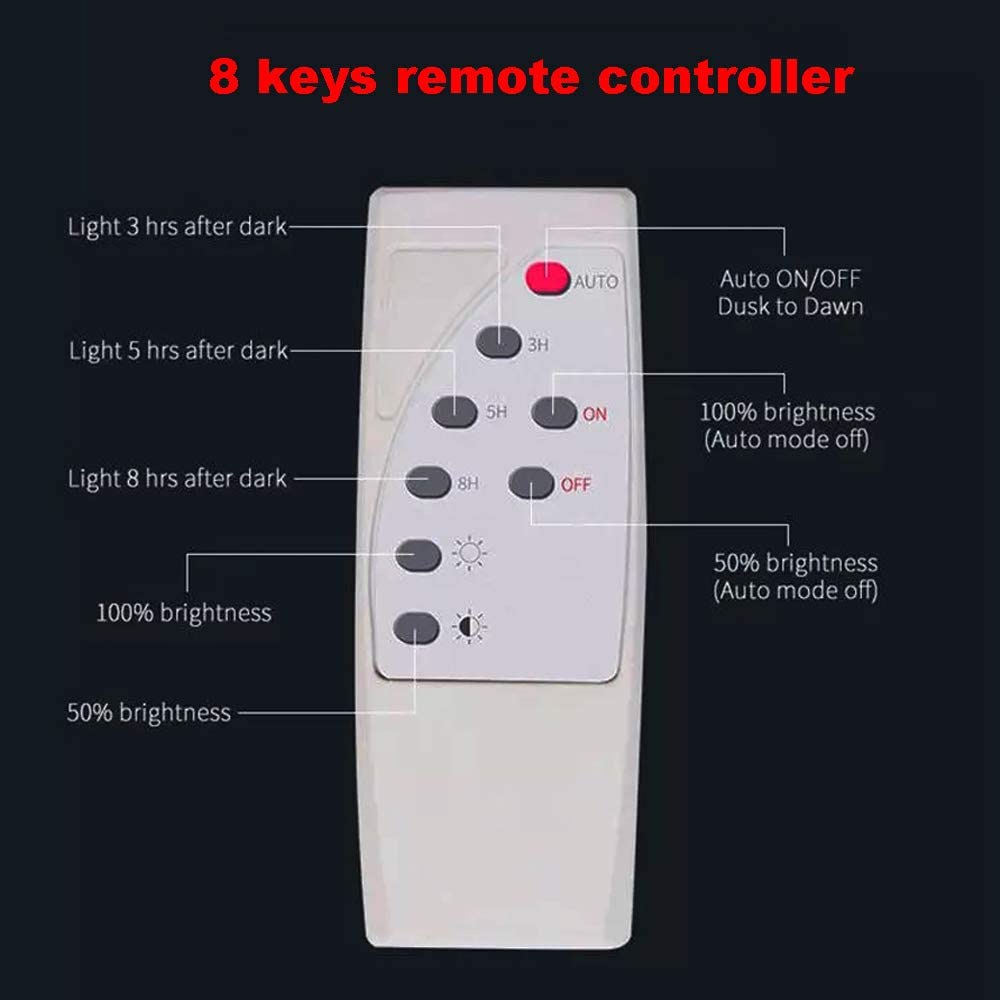 25W Solar Remote Control Flood Light Outdoor LED Lights 95 LEDs Waterproof Wall Lamp Security Lighting for Garden Fence Porch