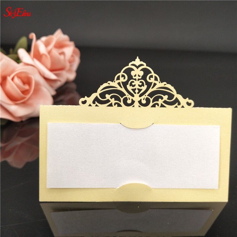 50pcs Party Table Name Wine Guest Place Cards Table Place Cards Favor Decoration Wedding Supplies Seating Decoration 8ZSH873: Yellow