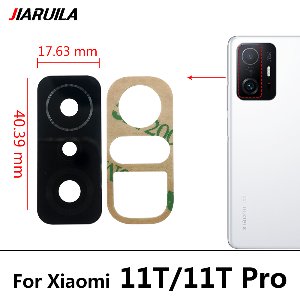 Rear Back Camera Glass Lens For Xiaomi Mi A2 Lite A1 A3 8 9 10 Ultra 11 Lite 10T Pro Poco F3 Poco X3 Pro Camera Glass Lens: Mi 11T 11T Pro