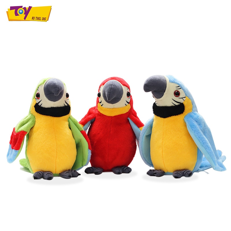 Electric Sounding Musical Talking Parrot Cute Repeat Waving Toy Parrot Baby
