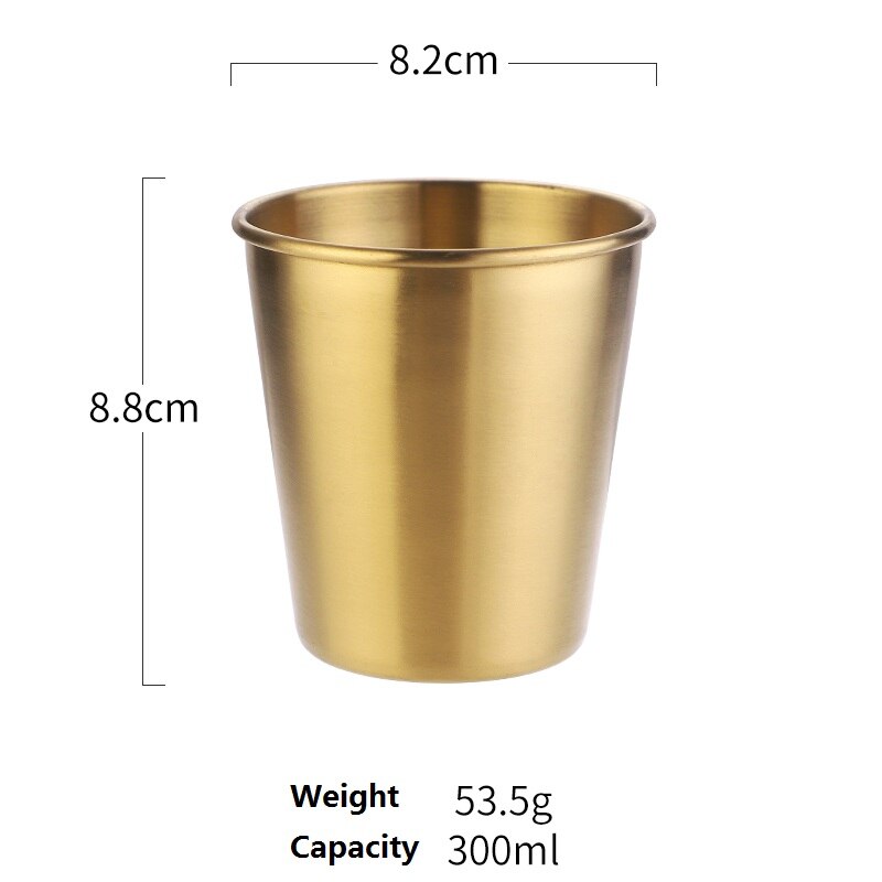 304# stainless steel cup household water gargle cup juice single layer Beer Mugs: Purple