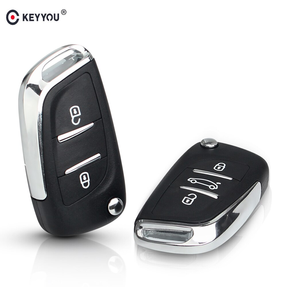 Keyyou 2/3bt ce0523 modificeret flip fjernbetjening til bilnøgle til citroen coupe vtr  c2 c4 c5 c6 c8 berlingo xsara picasso auto nøgle etui