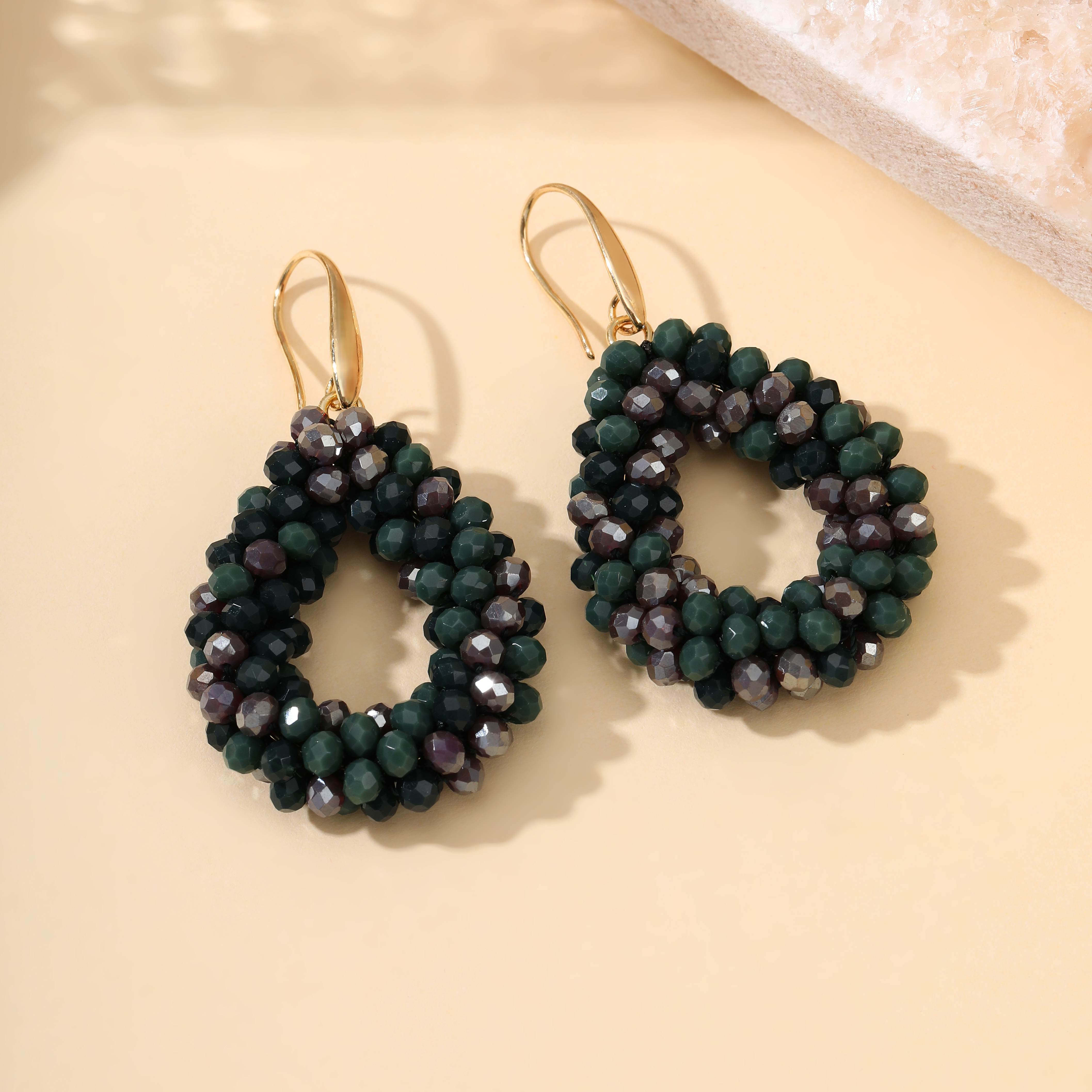 Pendientes pequeños INKDEW, pendientes de gota de agua de colores de bandera nacional para mujer, pendientes de cristal hechos a mano, joyería de EA124